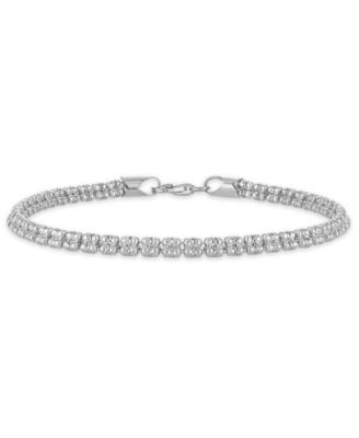 Men's Diamond-Cut Ice Chain Bracelet in Sterling Silver