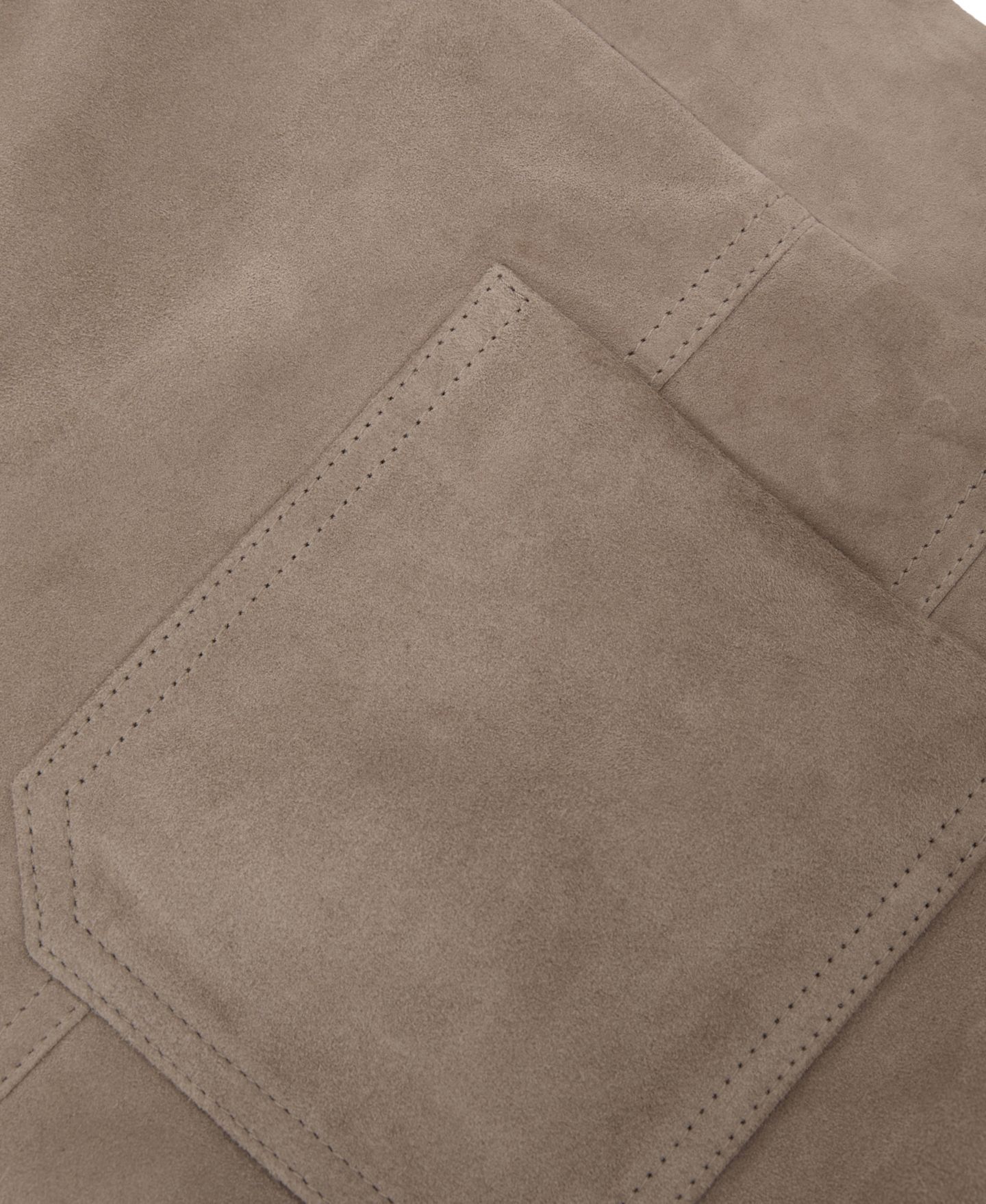 Женская юбка REISS Suede Patch-Pocket Mini, цвет: Нейтральный — фото 4