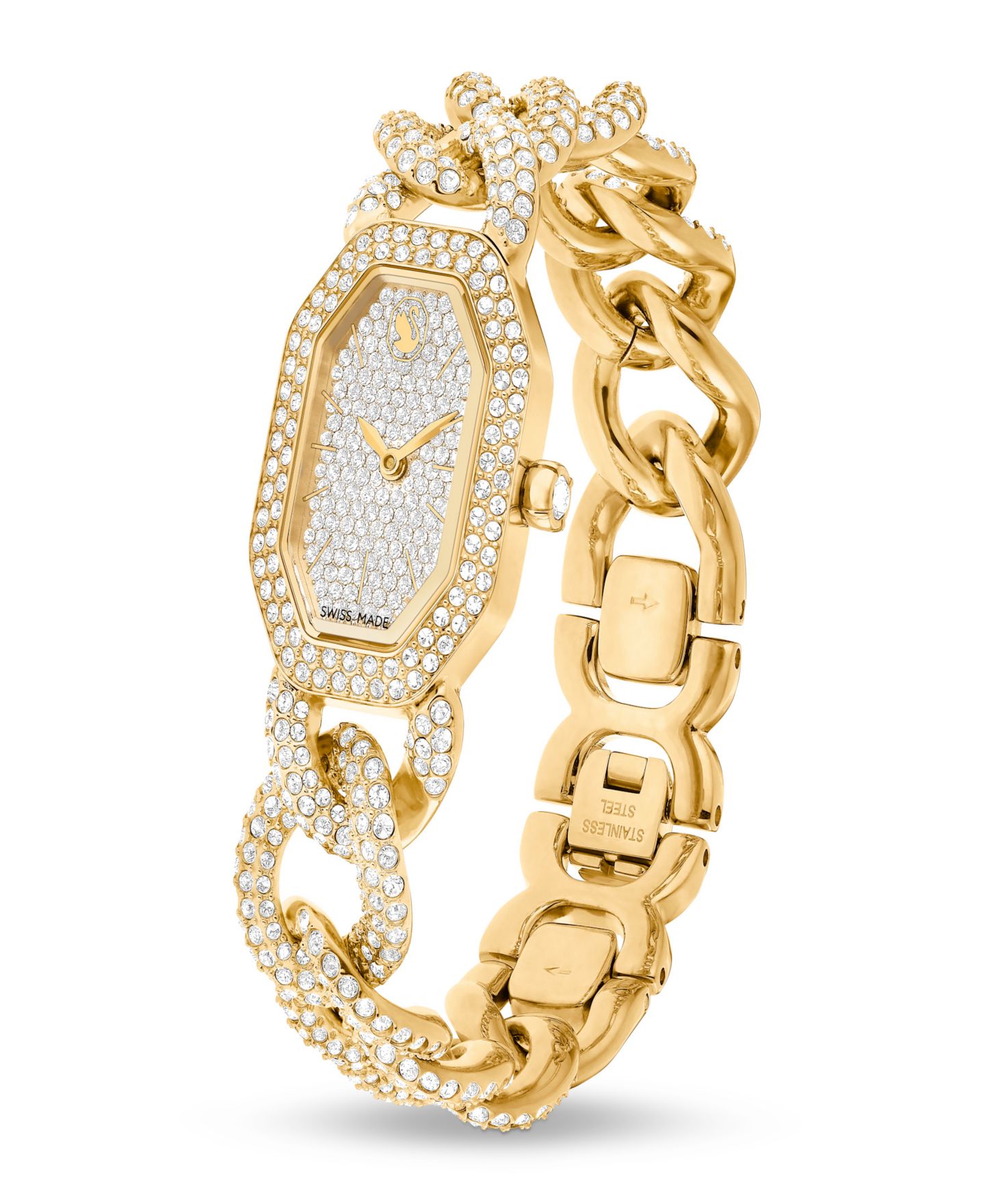 Часы-браслет Swarovski Dextera Chain со swiss-кристаллами 44x20мм — фото 2
