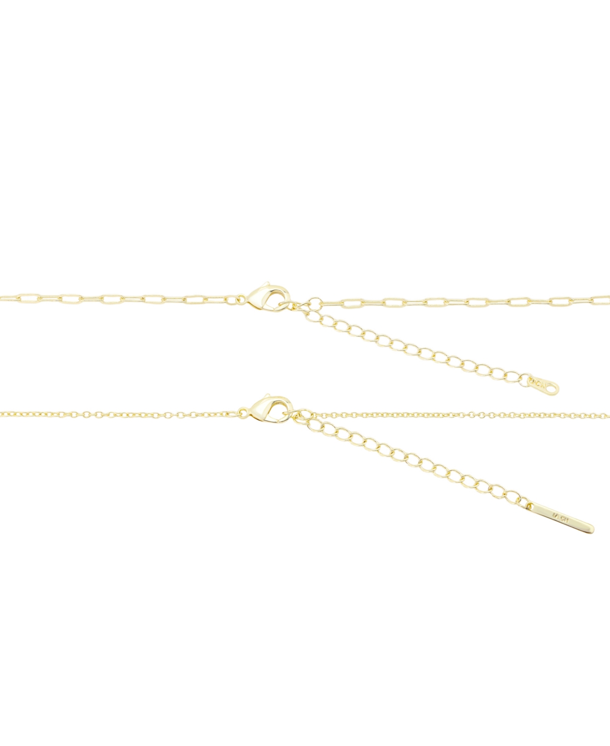 Unwritten Imitation Pearl and Cubic Zirconia Butterfly Pendant Duo Necklace Set