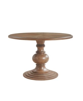 Lexi 48" Round Wood Pedestal Dining Table