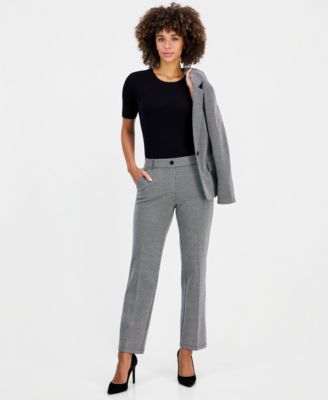Women's Audrey Jacquard Straight-Leg Compression Pants 