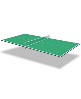 8FT Mid-Size Ping Pong Conversion Top, Foldable and Portable Tennis Table Top with Net, Single Side Upright for Indoor Games