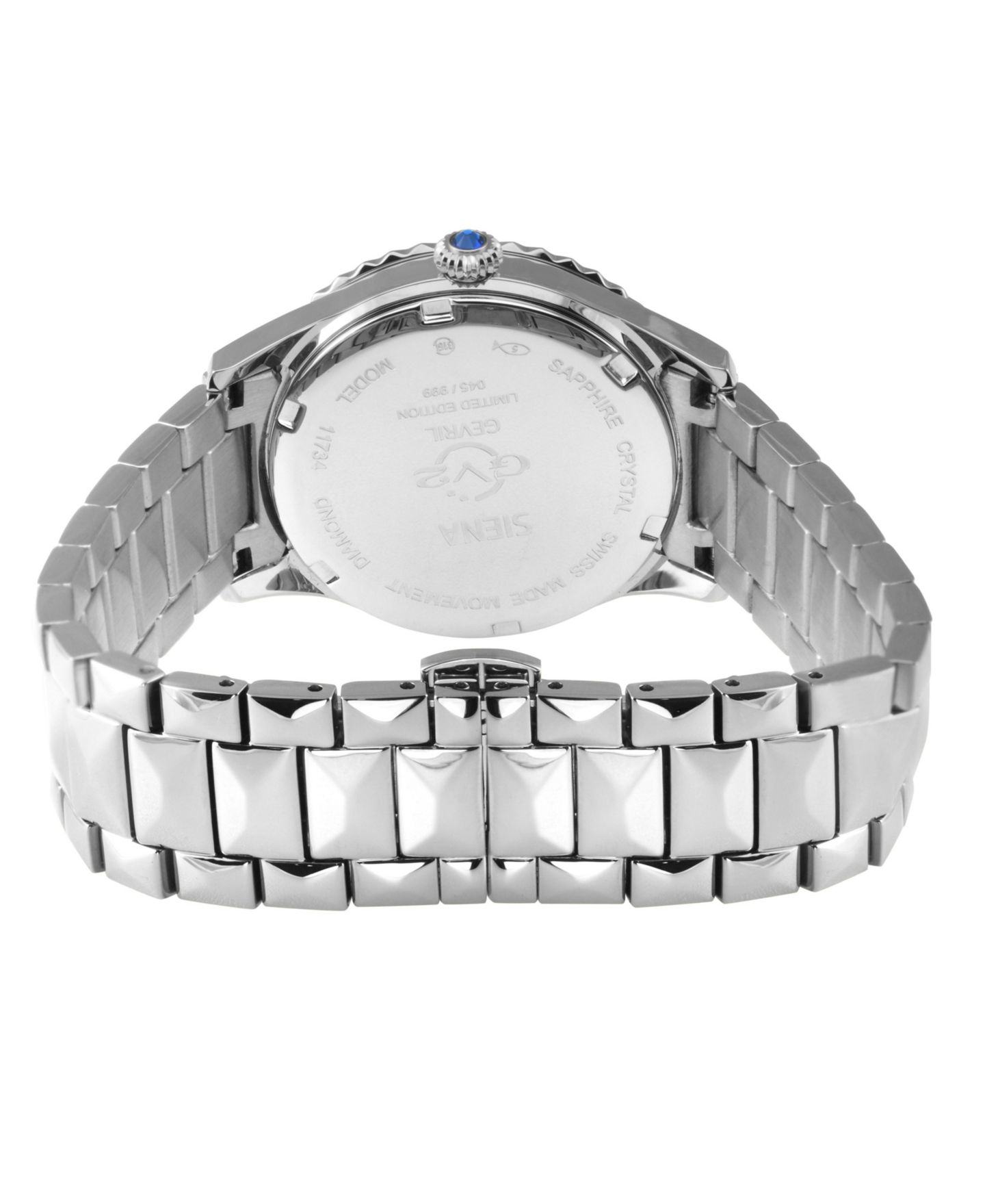 Женские часы GV2 by Gevril Siena Swiss Quartz Diamond Silver Stainless Steel Bracelet Watch — фото 3
