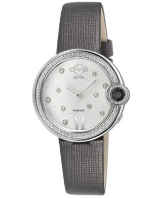 Women's Perugia Swiss Quartz Diamond Hand made Italian saffiano leather Strap Watch