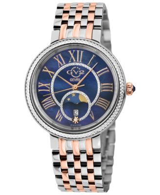 Women's Genoa Swiss Quartz Diamond Two tone IPRG/SS Stainless Steel Bracelet Watch