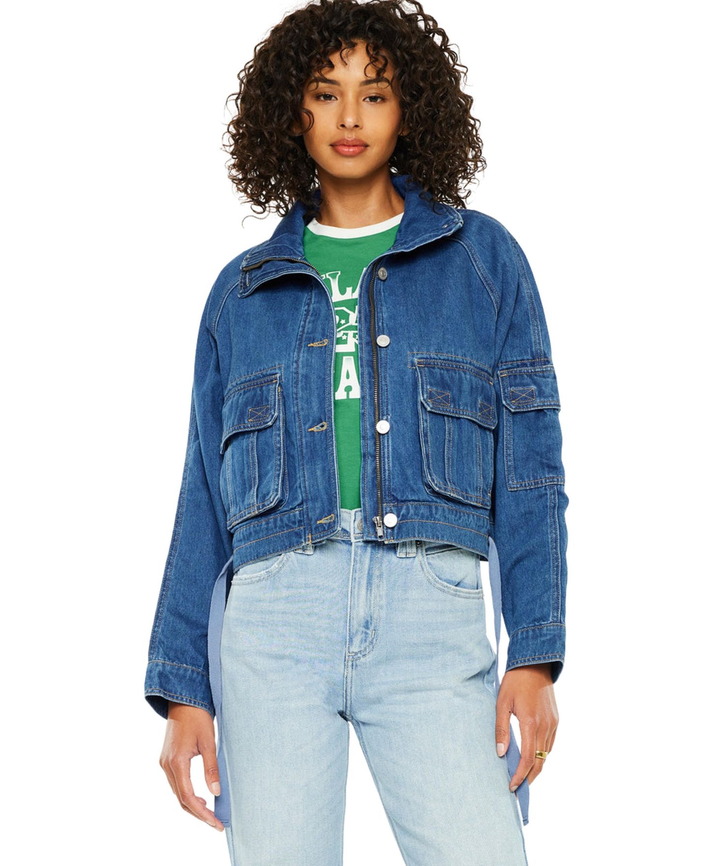 Женская куртка KanCan Jailene Denim Windbreaker, цвет: Тёмная варка — фото 8