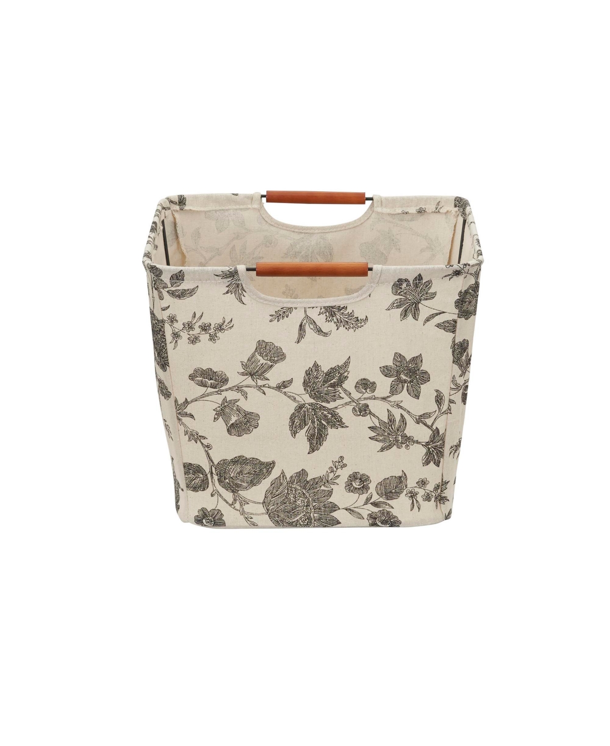 Household Essentials Tapered Storage Bin with Wood Handles