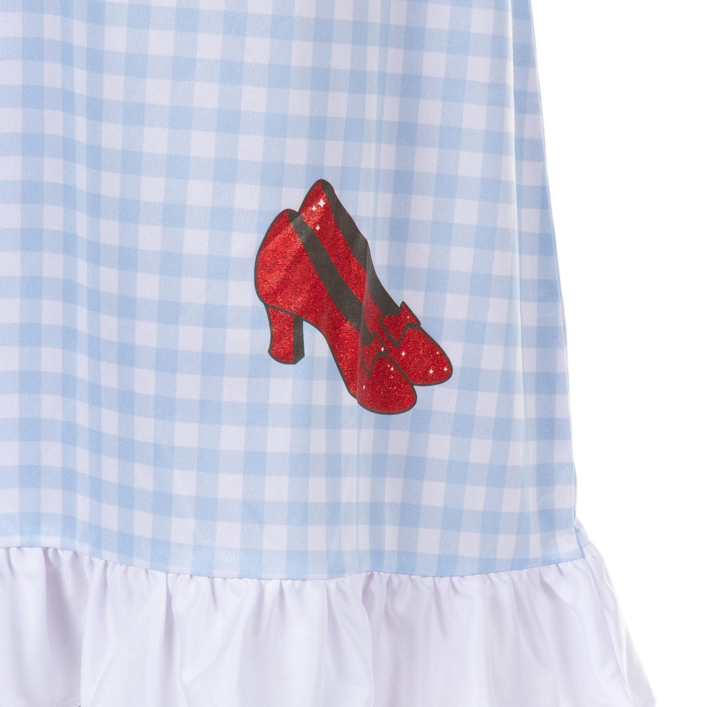 Детские тапочки Wizard Of Oz Pajamas Girls Dorothy Ruby Slippers Ruffle Cap-Sleeve Nightgown Loungewear, цвет: Синий — фото 3