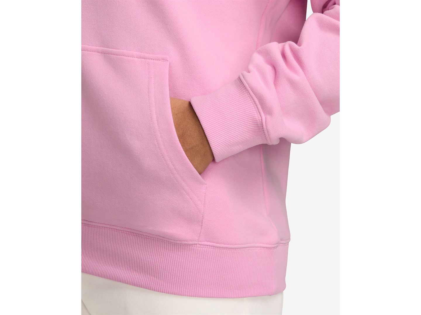 Женское худи Nike Studio Fleece Lightweight "French Terry" Pullover, цвет: Розовый / Молочный — фото 2