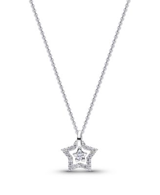 Talisman Sterling Silver Lab-Grown Diamond Star Pendant Necklace