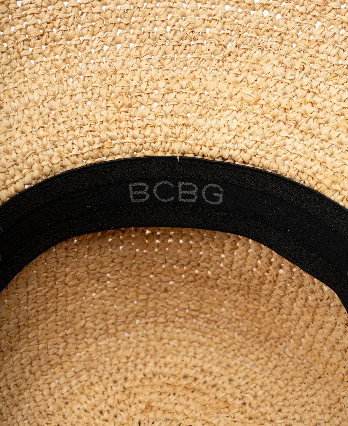 Женский головной убор BCBG Raffia Face Saver Bead Trim Sun Hat, цвет: Серо-коричневый / Натуральный — фото 5