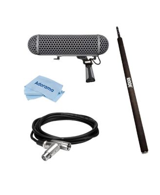 Blimp, Windshield / Shock Mount for NTG-1, NTG-2, NTG-3 Microphones - With XLRF-XLRM Balanced Cable, 20', Rode Micro Boompole for Microphones