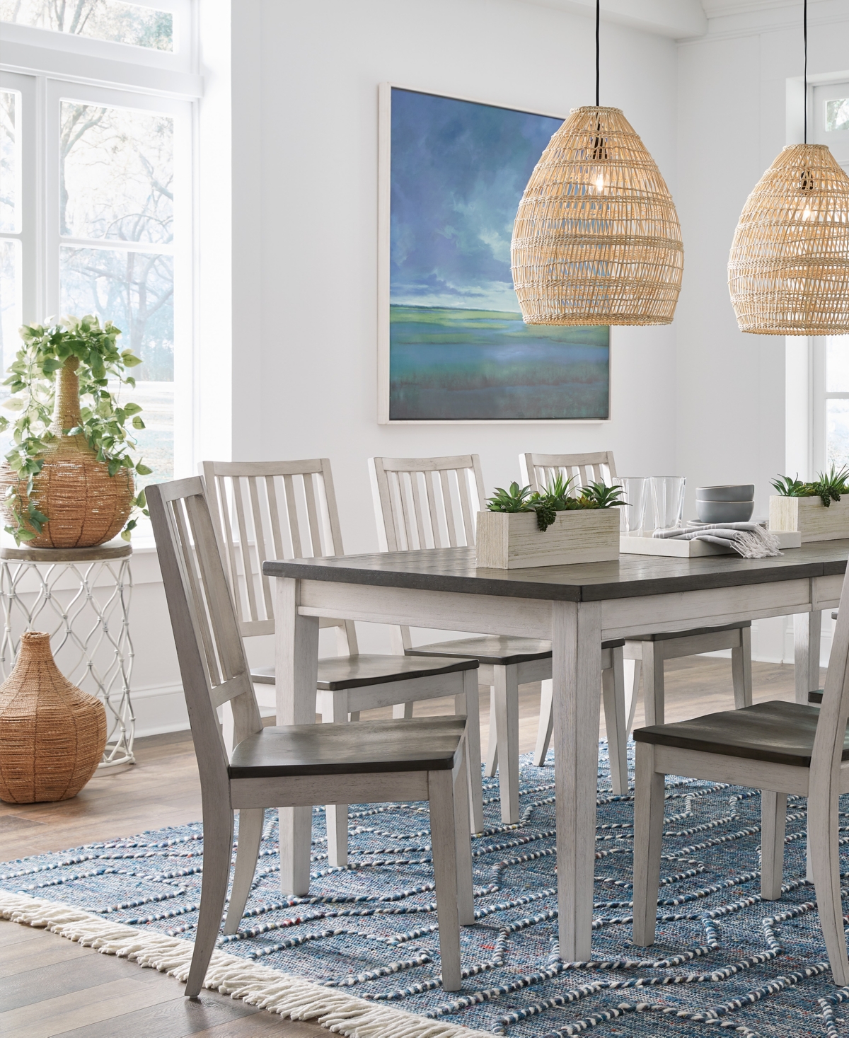 Dawnwood 5-Piece Wood Dining Table and Side Chair Set