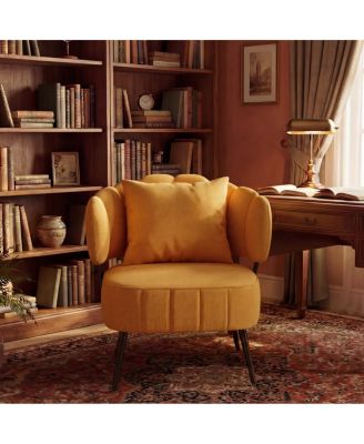 Chenille Decorative Tub Armchair with Spring Seat Cushion