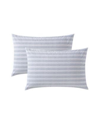 Beaux Stripe Cotton Percale Pillowcase Pair, Standard