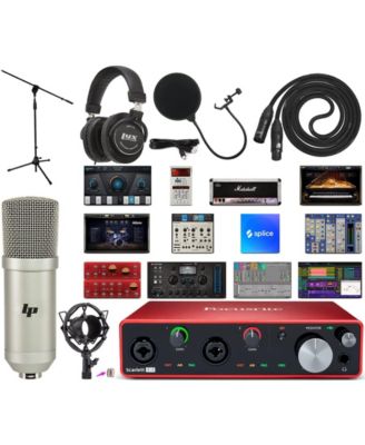 Scarlett 4i4 4th-Gen USB-C Audio Interface Studio Bundle - Mic, Headphones, Software and More