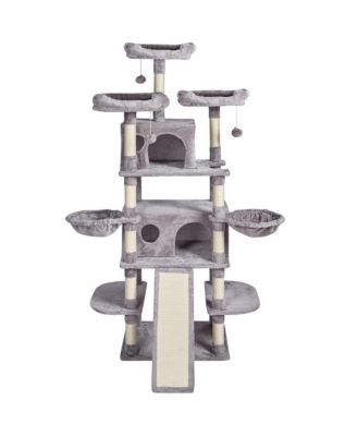 Cat Tree 68 in Tall Cat Tower with 2 Condos Sisal Posts Hammocks Perches