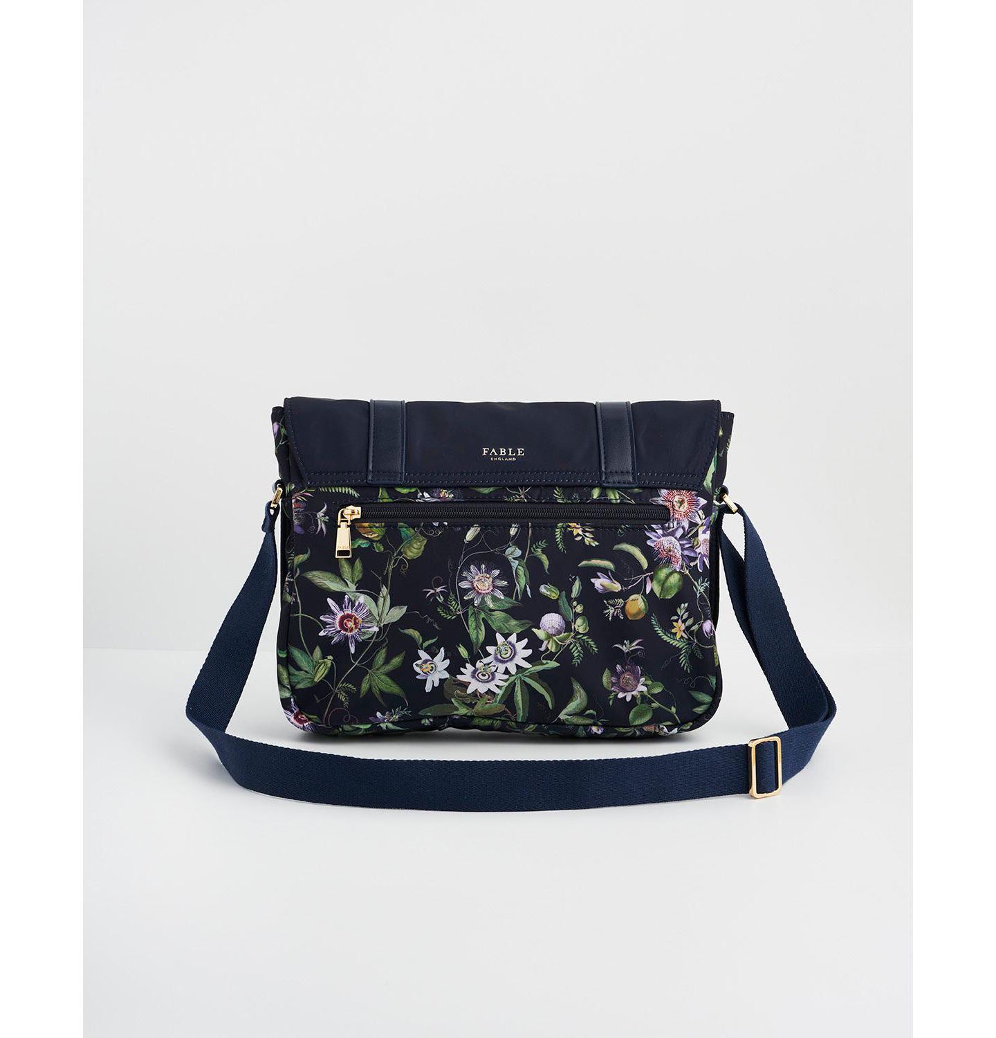 Женская сумка Fable England Passion Flower Printed Satchel, цвет: Тёмно-синий — фото 3