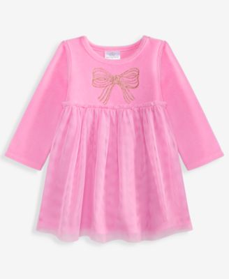 Toddler Girls' Velour Bow Dress