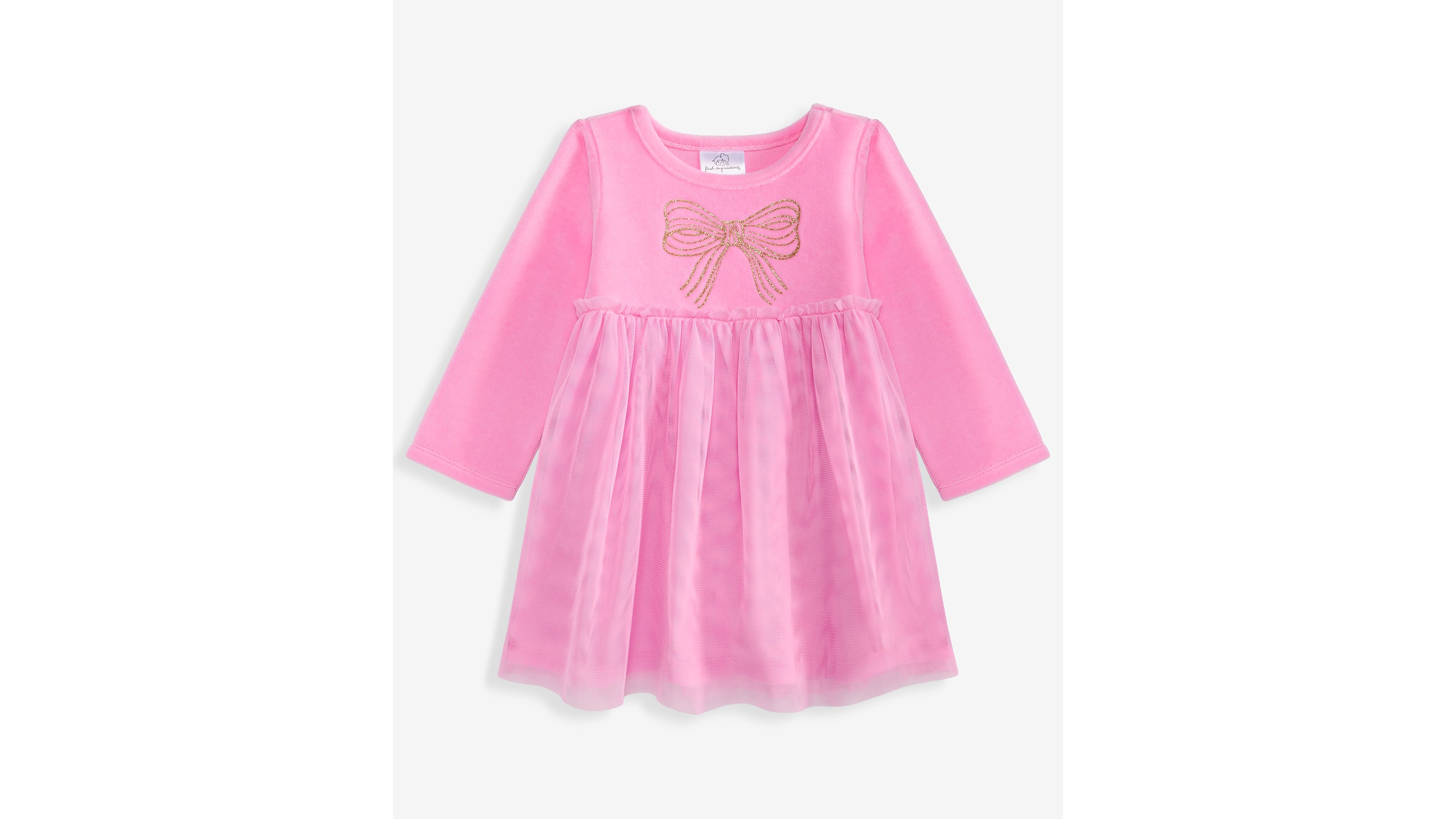 First Impressions Baby Toddler Girls Bow Velour Dress Macys Exclusive