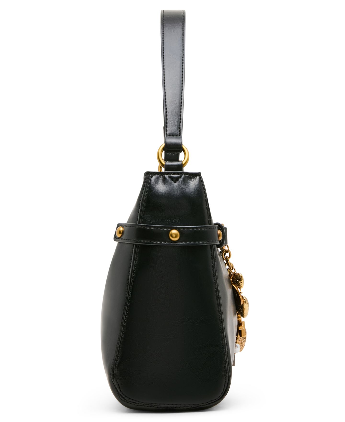 Женская сумка Steve Madden Lianna Relaxed Slouchy Small Shoulder Handbag, цвет: Чёрный — фото 5