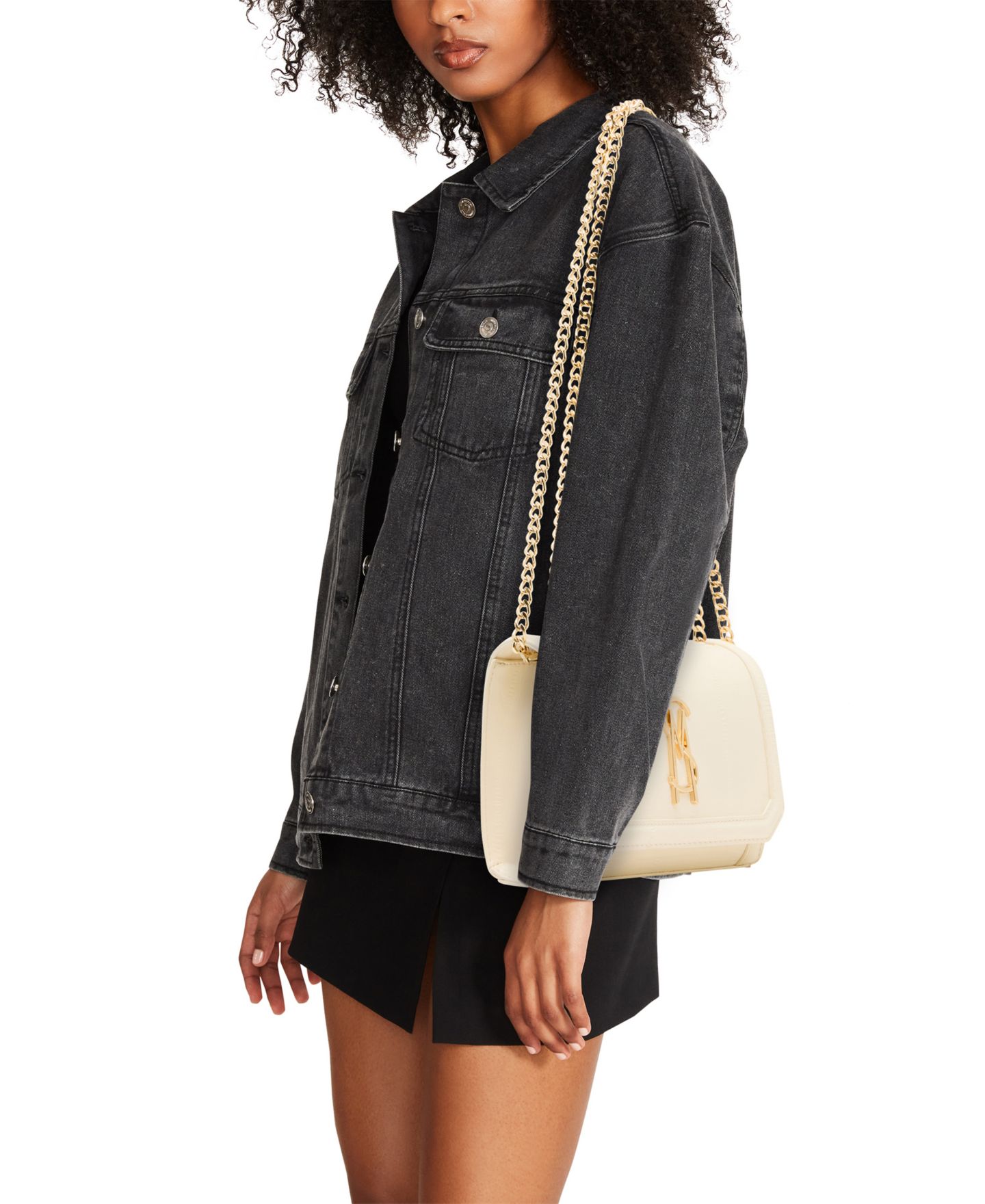 Женская сумка Steve Madden Larisae Small Magnetic Snap Crossbody Handbag, цвет: Слоновая кость — фото 6