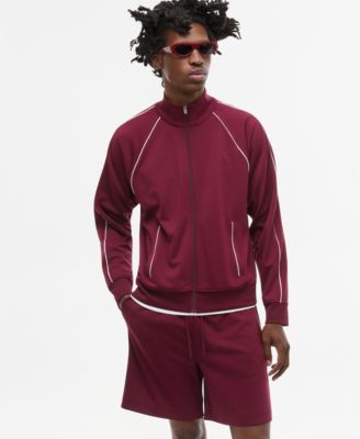 Men's Louis Relaxed Piping-Trim Track Jacket