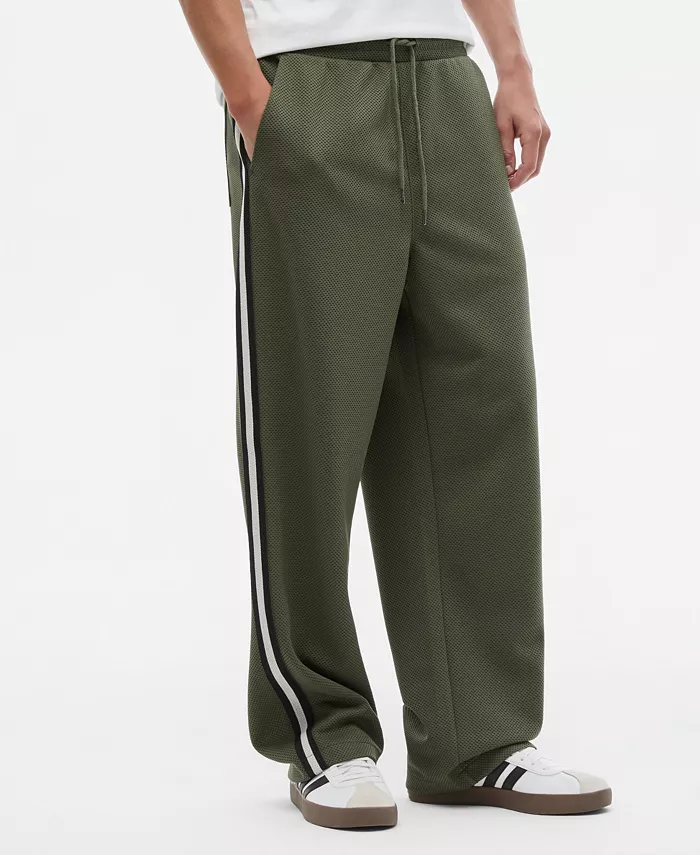 Men's Sport Mesh Striped Drawstring Pants - thumbnail 3