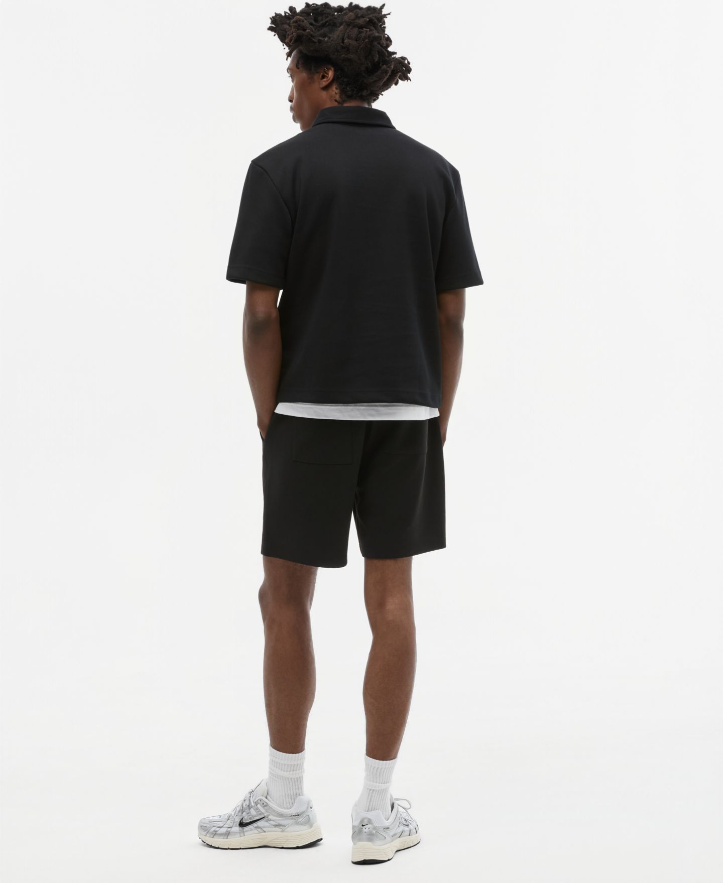Мужские шорты Mode of One Solid 7" Sweat Shorts, Macy's Exclusive, цвет: Глубокий чёрный — фото 4