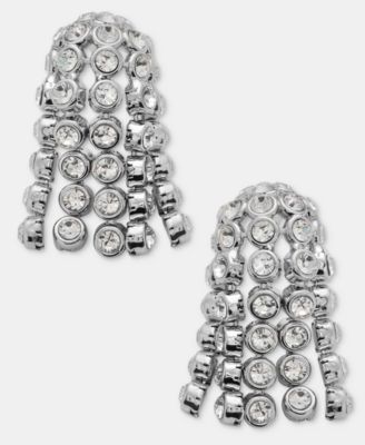 Crystal Fringe Stud Earrings 