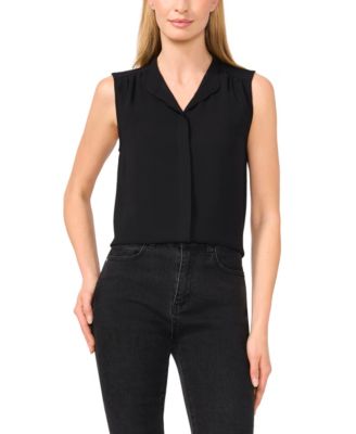 Women's Open Collar Sleeveless Top