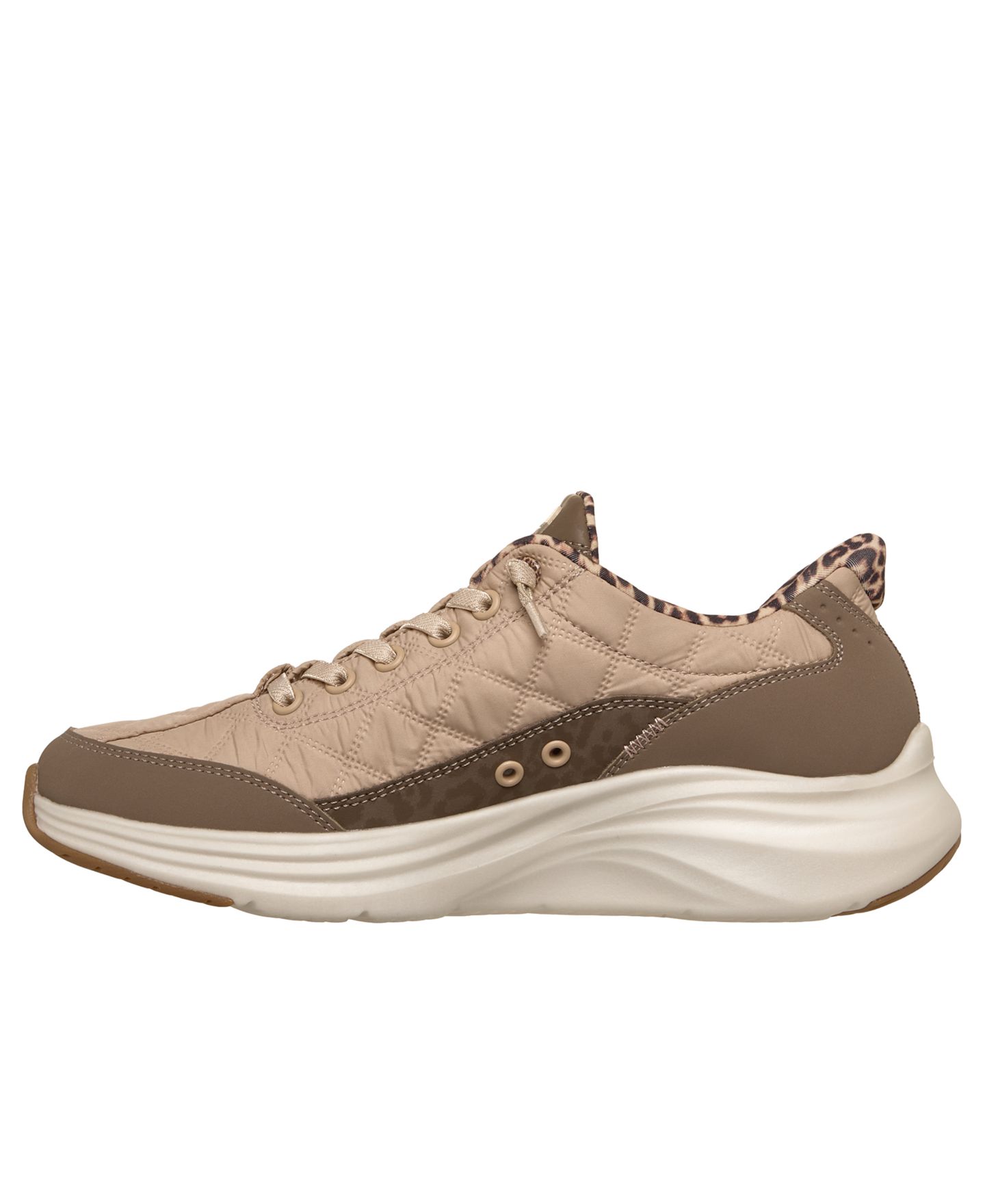 Женские кроссовки Skechers Slip-Ins Contour Foam - Cozy Fit - Leopard Dream Lifestyle, цвет: Коричневый / Леопардовый — фото 3