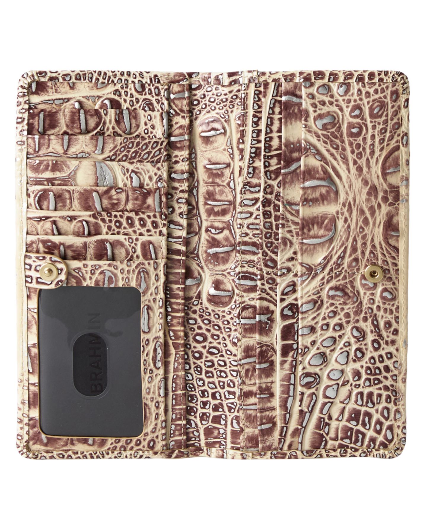 Женский кошелёк Brahmin Adelle Ombre Melbourne Embossed Leather Wallet, цвет: Имбирный — фото 4