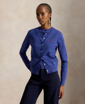 Women's Crewneck Button-Up Cardigan Sweater