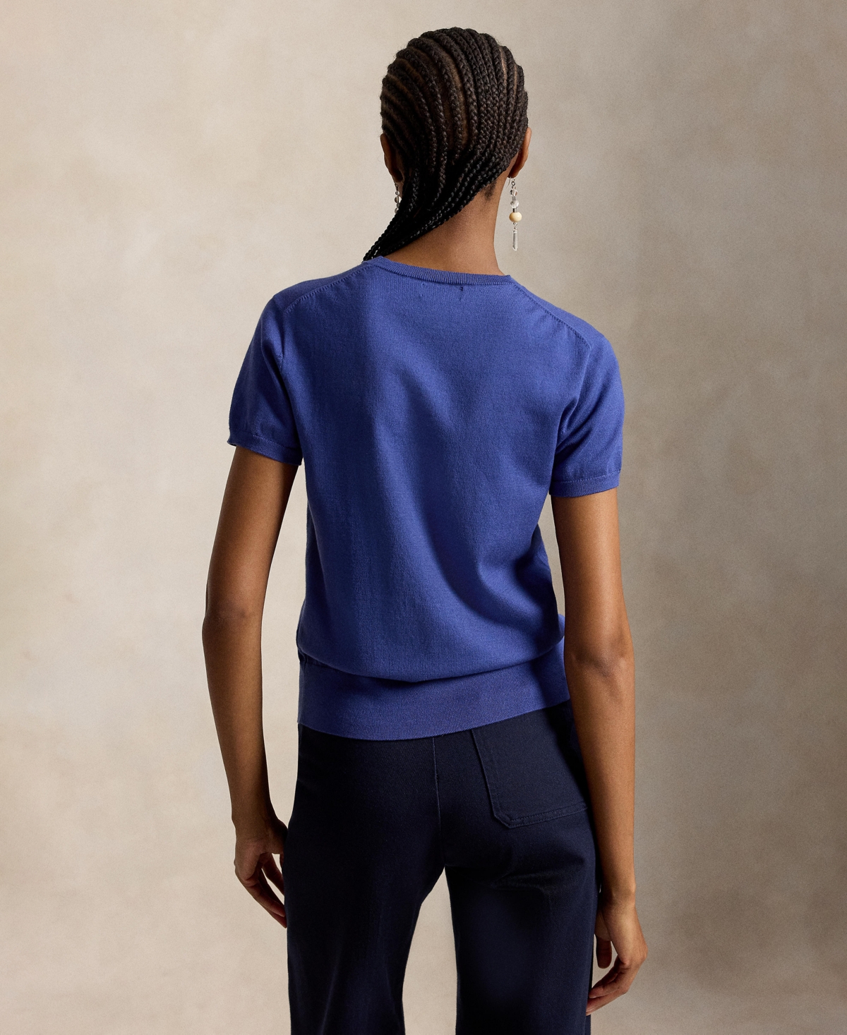 Polo Ralph Lauren Women's Short-Sleeve Crewneck Sweater