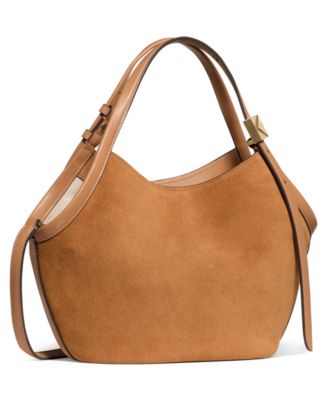 Deco Tulip Medium Suede Tote Handbag thumbnail 3
