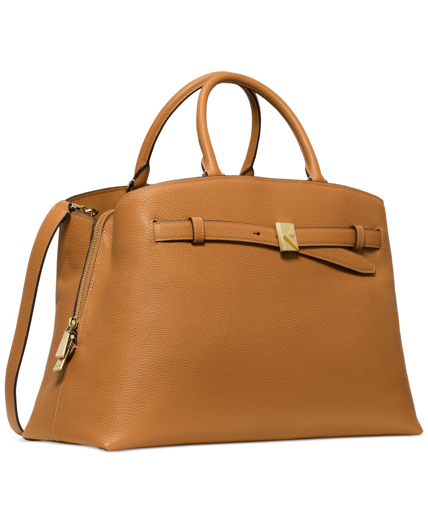 Женская сумка kate spade new york Deco Pebbled Leather Satchel Extra-Large, цвет: Garden Soil — фото 3