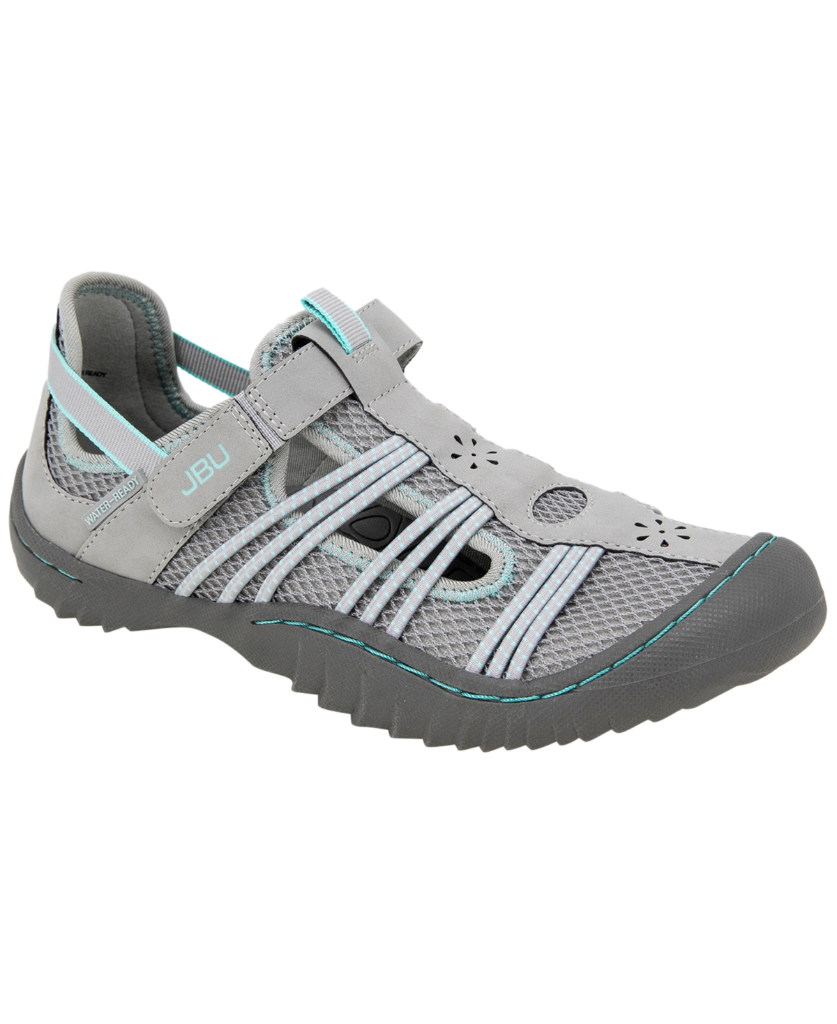 Jbu Women’s Josie Water Ready Round Toe Water Shoes – Gray/Pale Teal