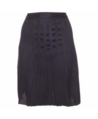 Women's Stretch Knit Pleated Mini Skirt
