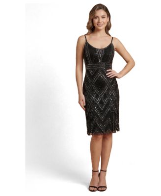 Women's Beaded Flounce Dress