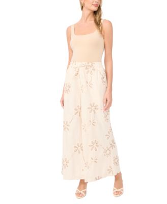 Women's Angled-Hem Elastic-Waist Pants
