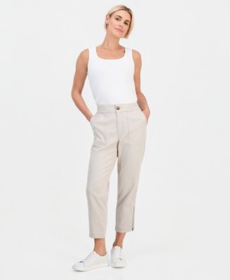 Petite High-Rise Crop Pants