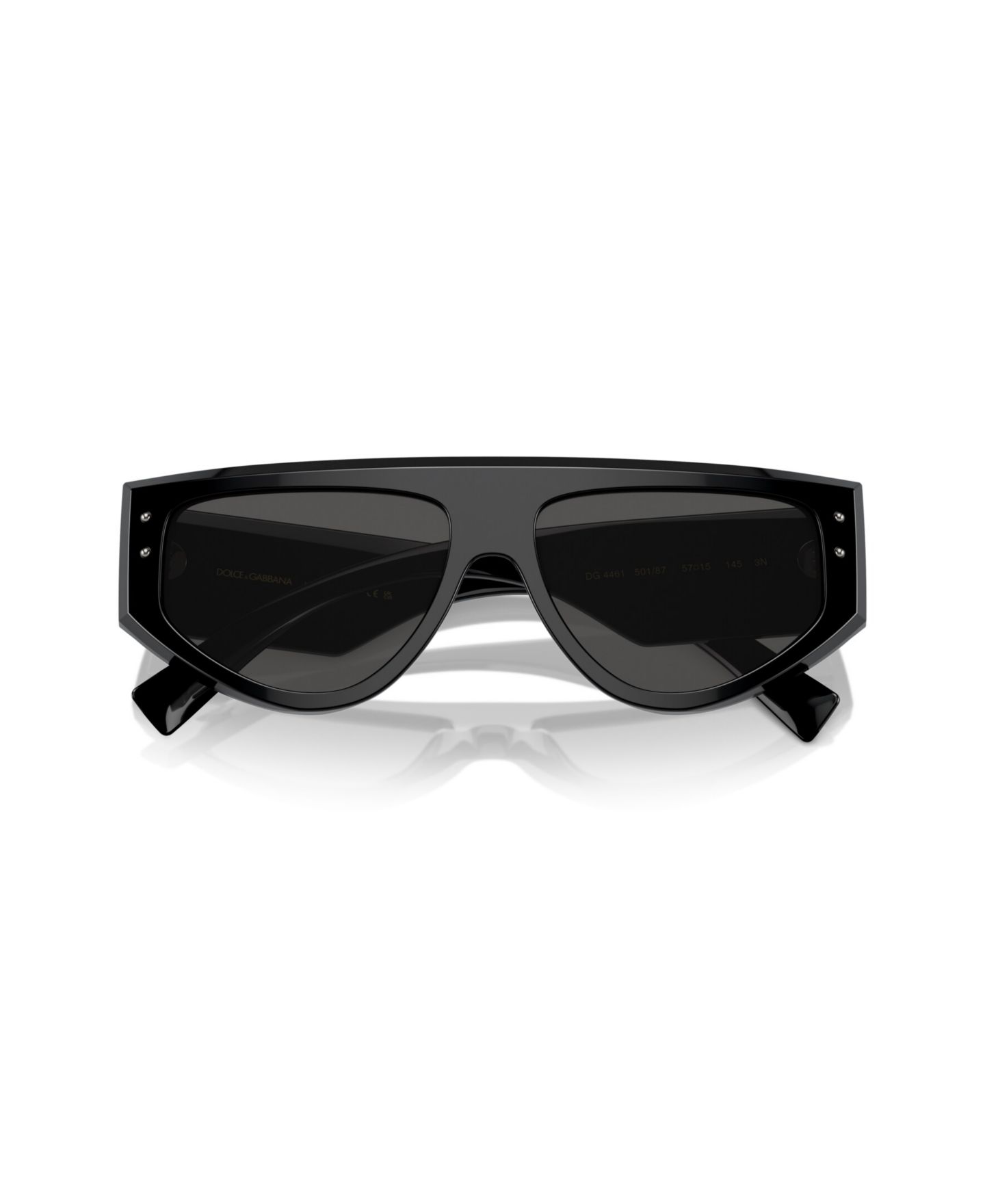 Мужские солнцезащитные очки Dolce&Gabbana Rectangle Sunglasses, DG4461, цвет: Чёрный — фото 5