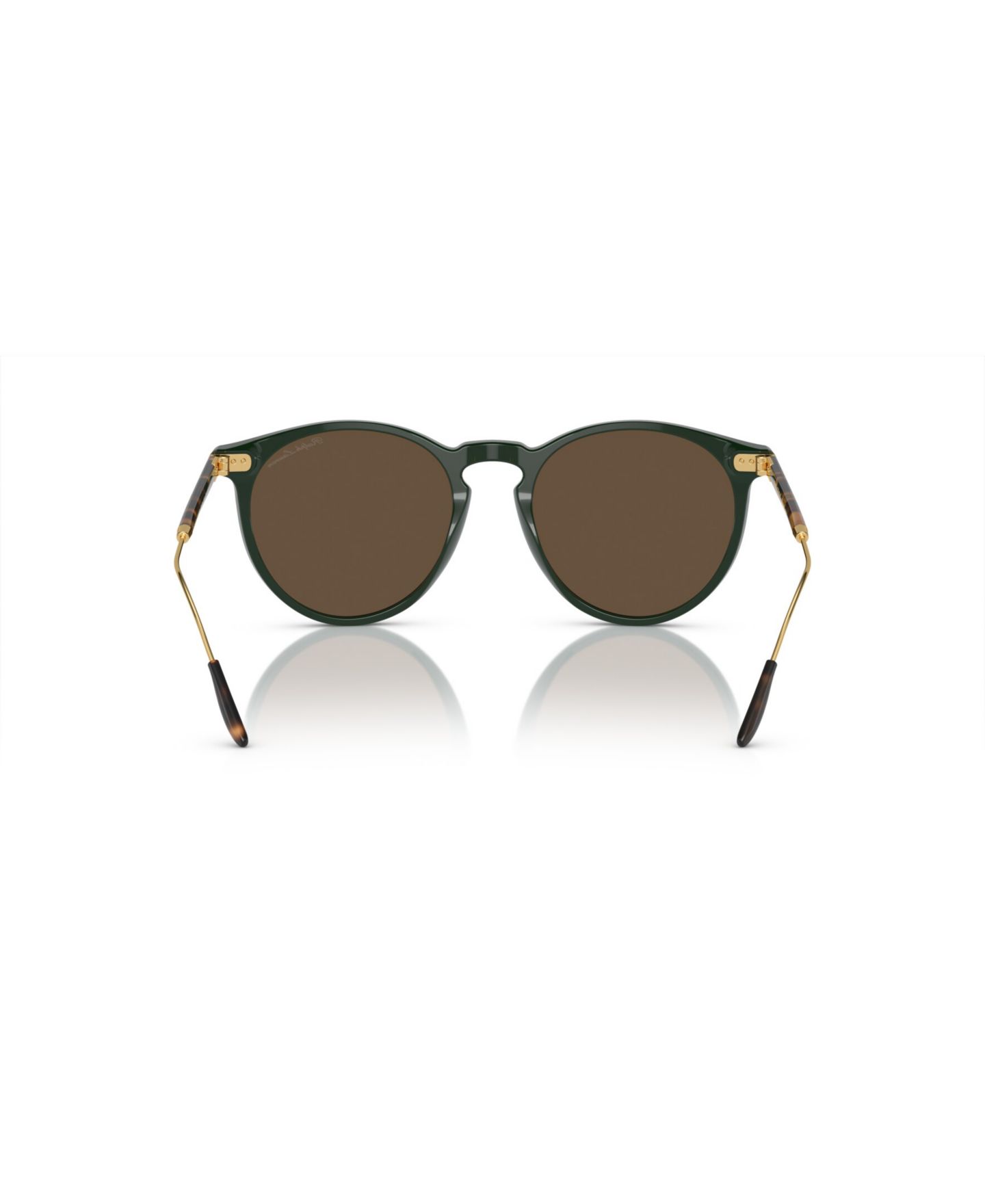 Мужские солнцезащитные очки Ralph Lauren Round Sunglasses, RL8181P, цвет: Зелёный — фото 4