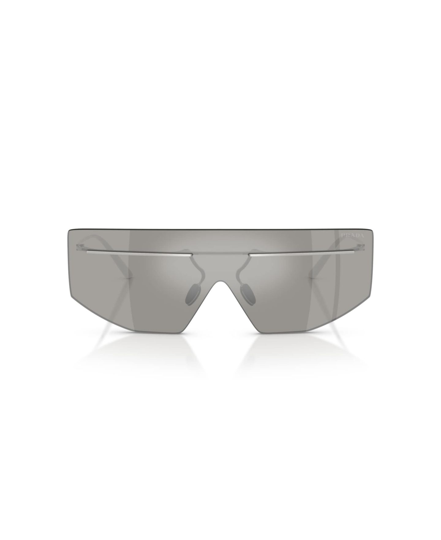Мужские солнцезащитные очки PRADA Geometric Sunglasses, PR B55S, цвет: Серебряный — фото 2