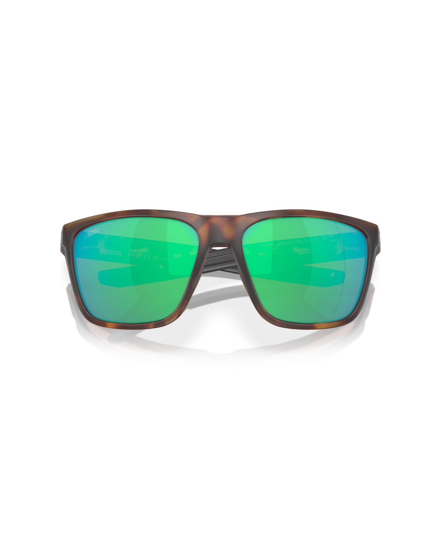 Мужские солнцезащитные очки Costa Del Mar Polarized Square Sunglasses, Ferg 6S9002, цвет: Матовый черепаховый — фото 5