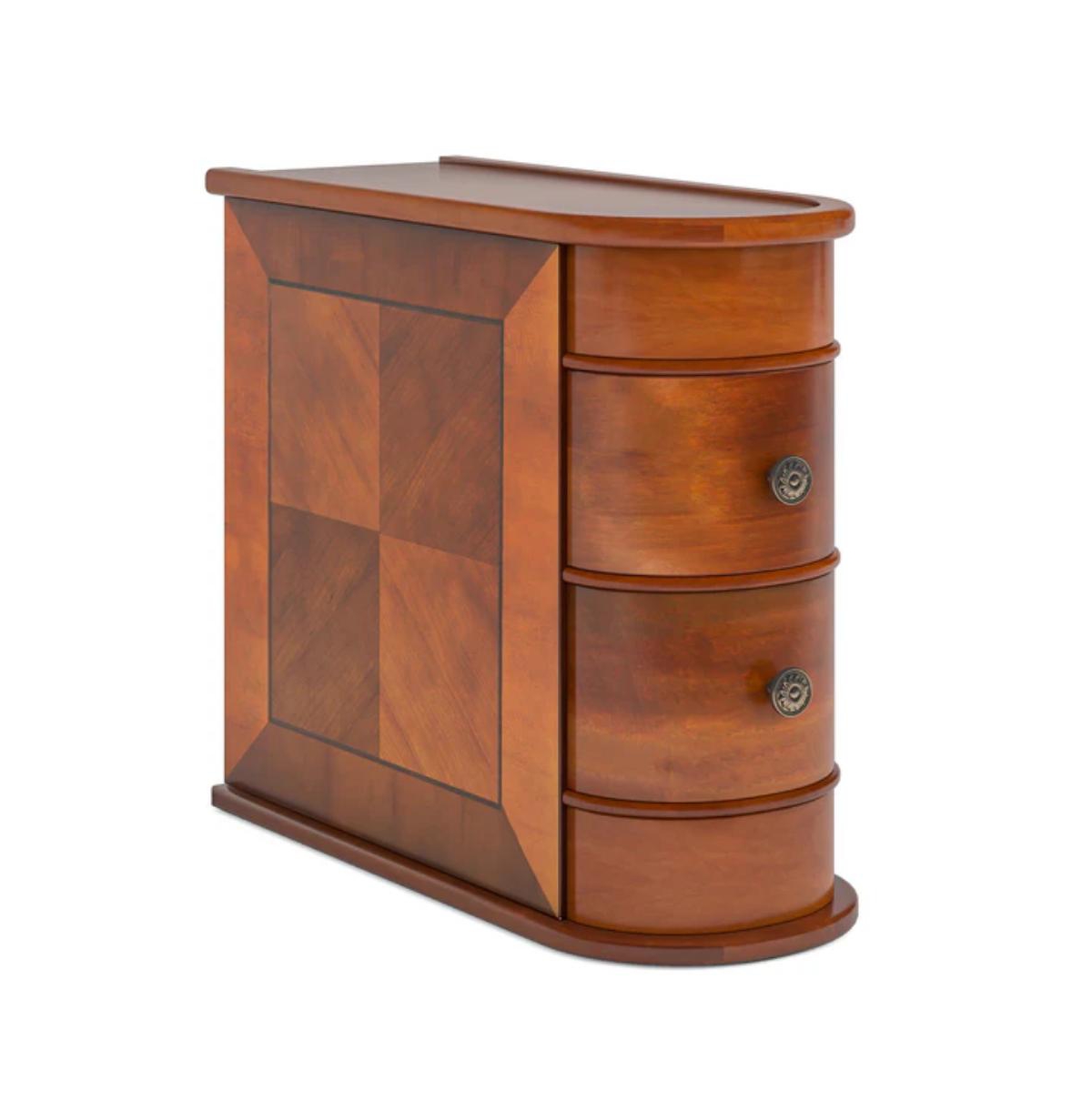 Slickblue Sofa Side Table with 2 Drawers for Bedroom and Living Room