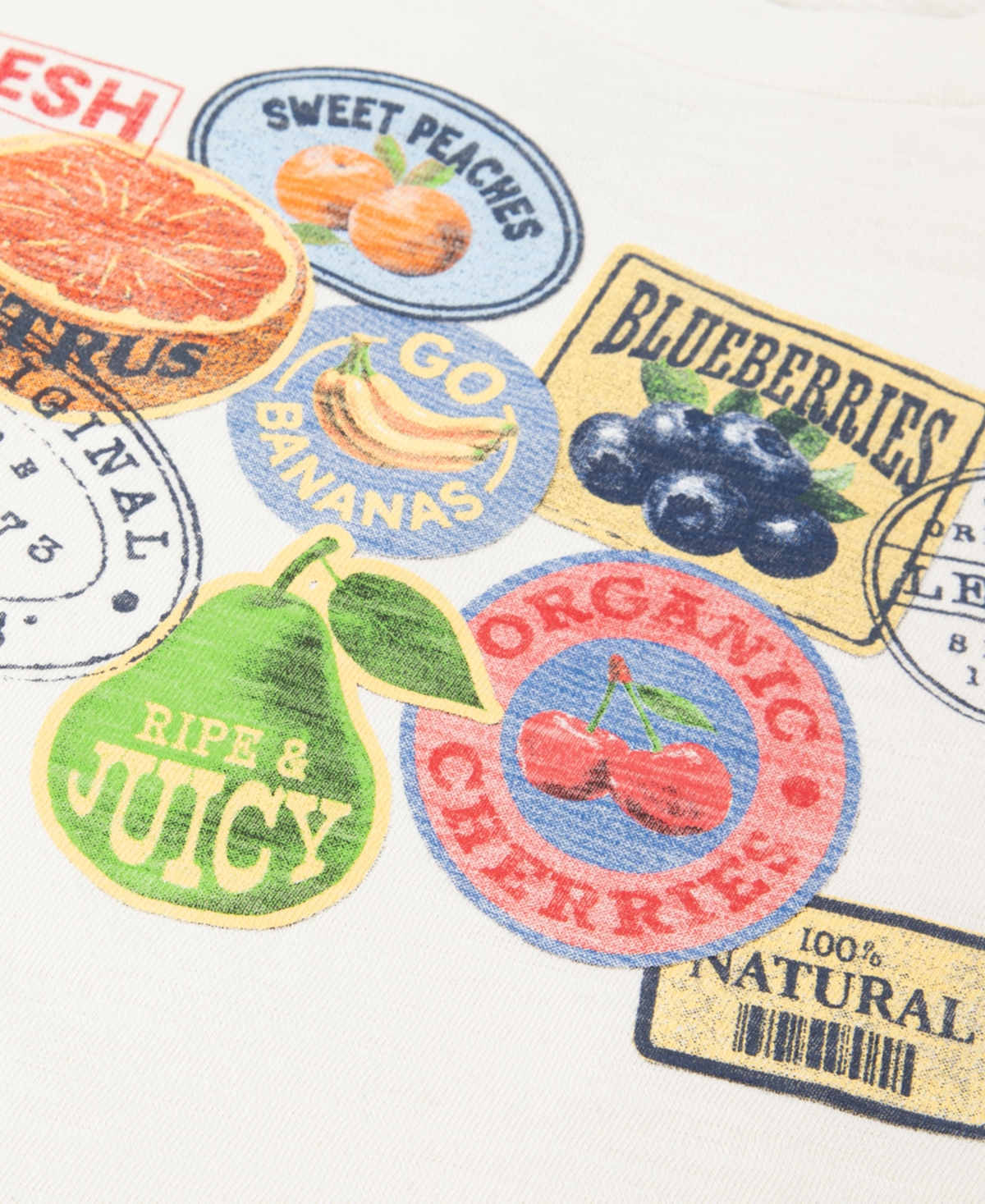Levi's Girls' 4-6X Fruit Sticker Short-Sleeve T-Shirt