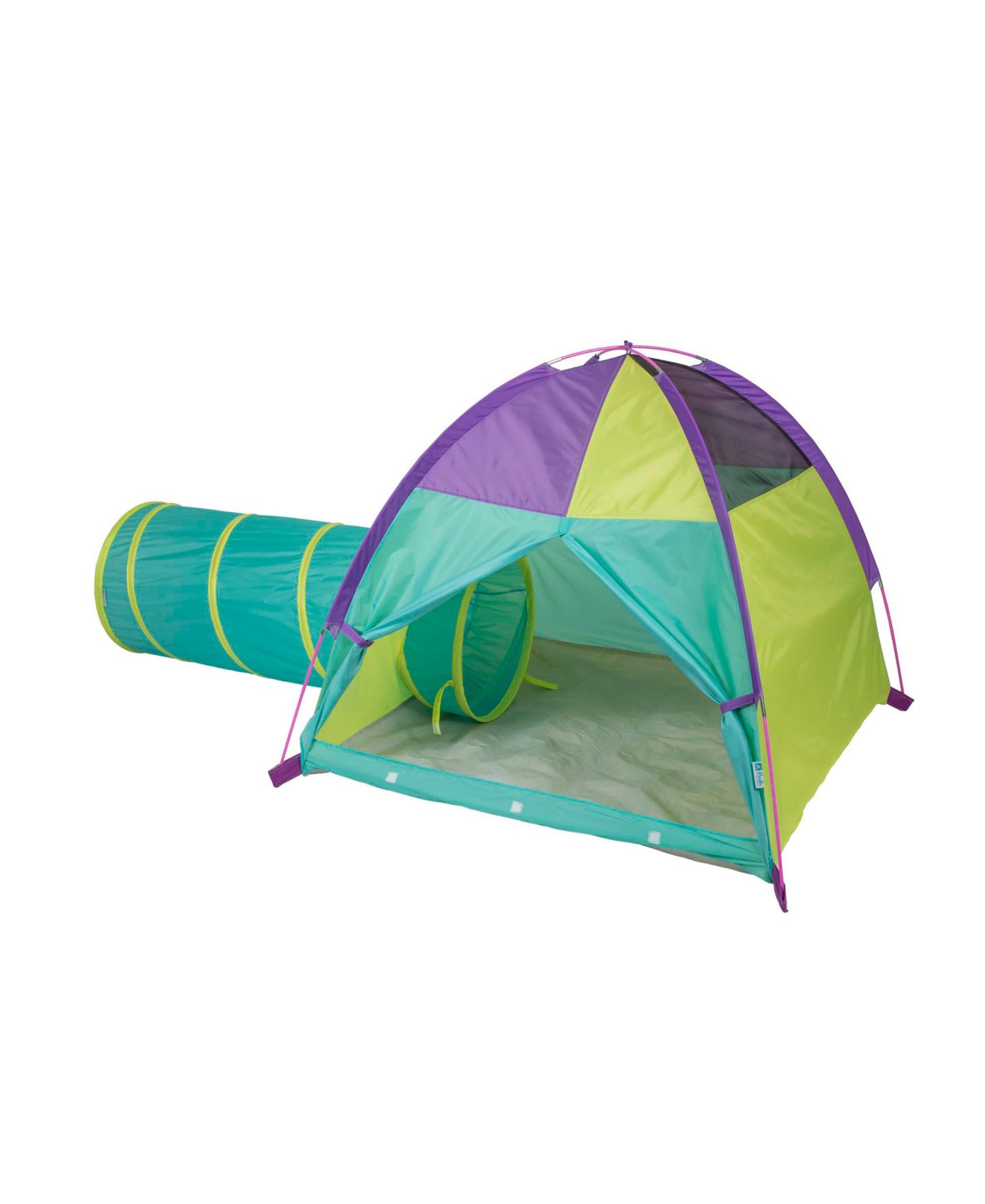 Детские игрушки Pacific Play Tents Hide-Me 48" x 48" x 42" H Tent and Tunnel, 2-Piece Set, Ages 3-4, цвет: Разноцветный — фото 3
